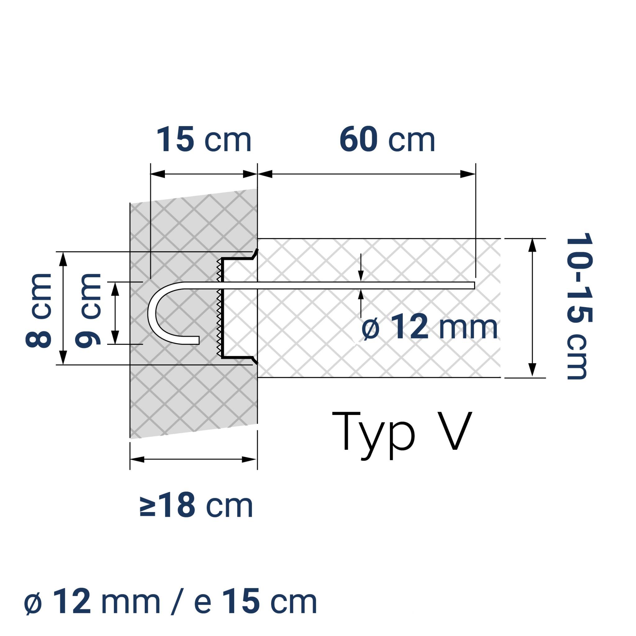 A400100021 7640344571892 BE-BOX® Bewehrungsbox Position 2a | V-09-12/15-h15-lb60 | 80 cm | 6.00 kg/m